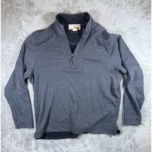 Tommy Bahama Sweater Mens XL Gray Reversible Quarter Zip Lightweight Pullover